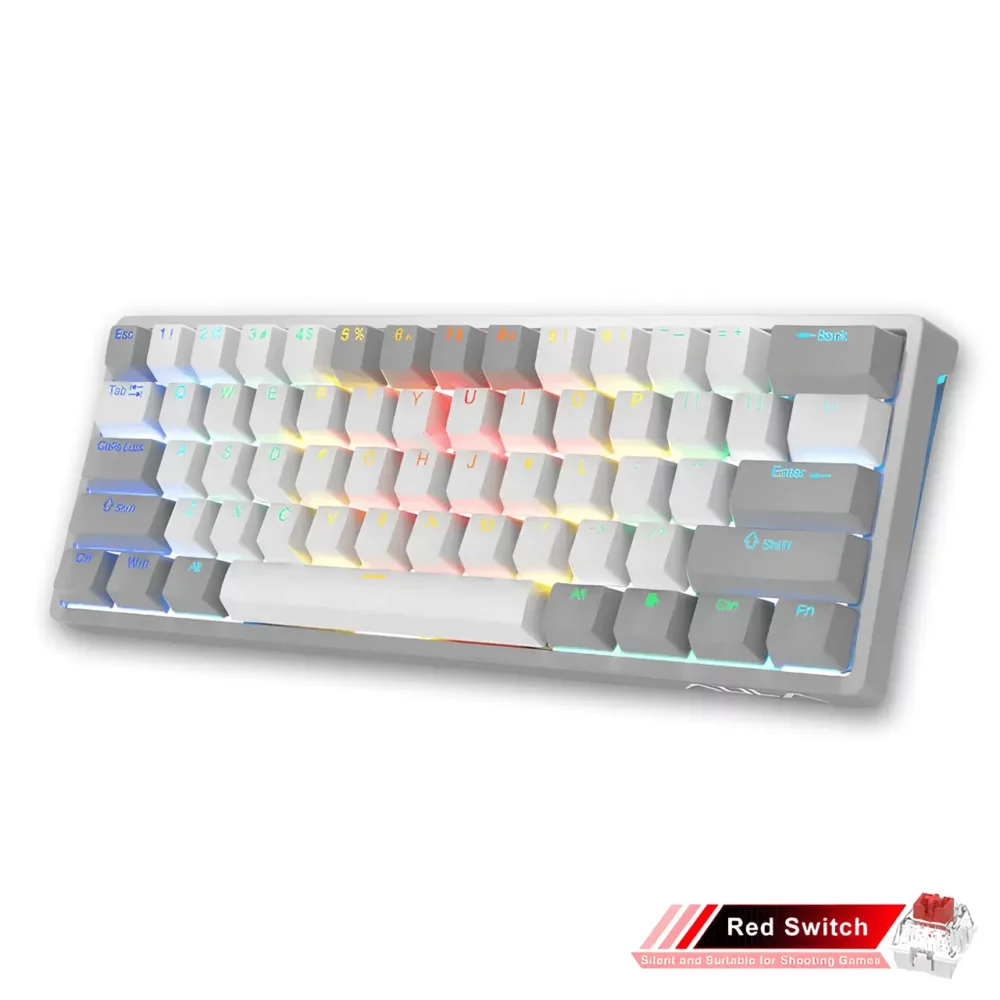 Clavier Mini Gris RGB avec rétroéclairage et design ergonomique