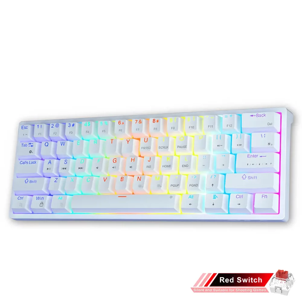 Mini Clavier Gamer Blanc avec touches mécaniques